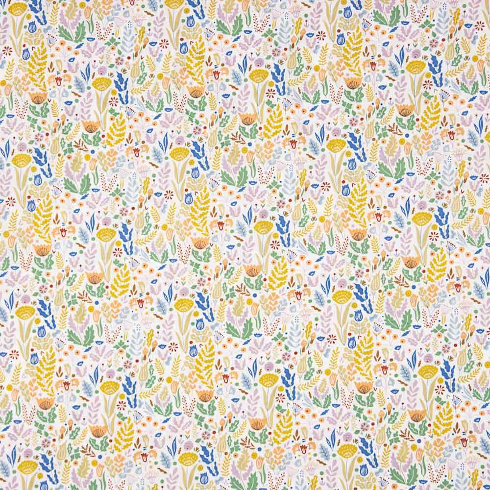 Popeline Algodão Flores Yana - Ribes y Casals