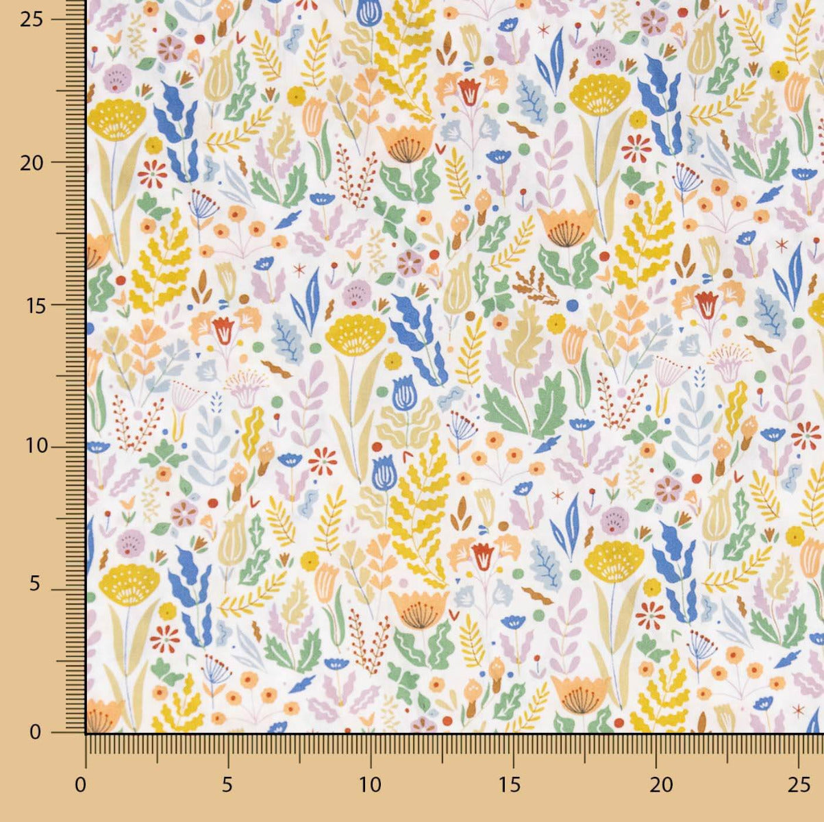 Popeline Algodão Flores Yana - Ribes y Casals