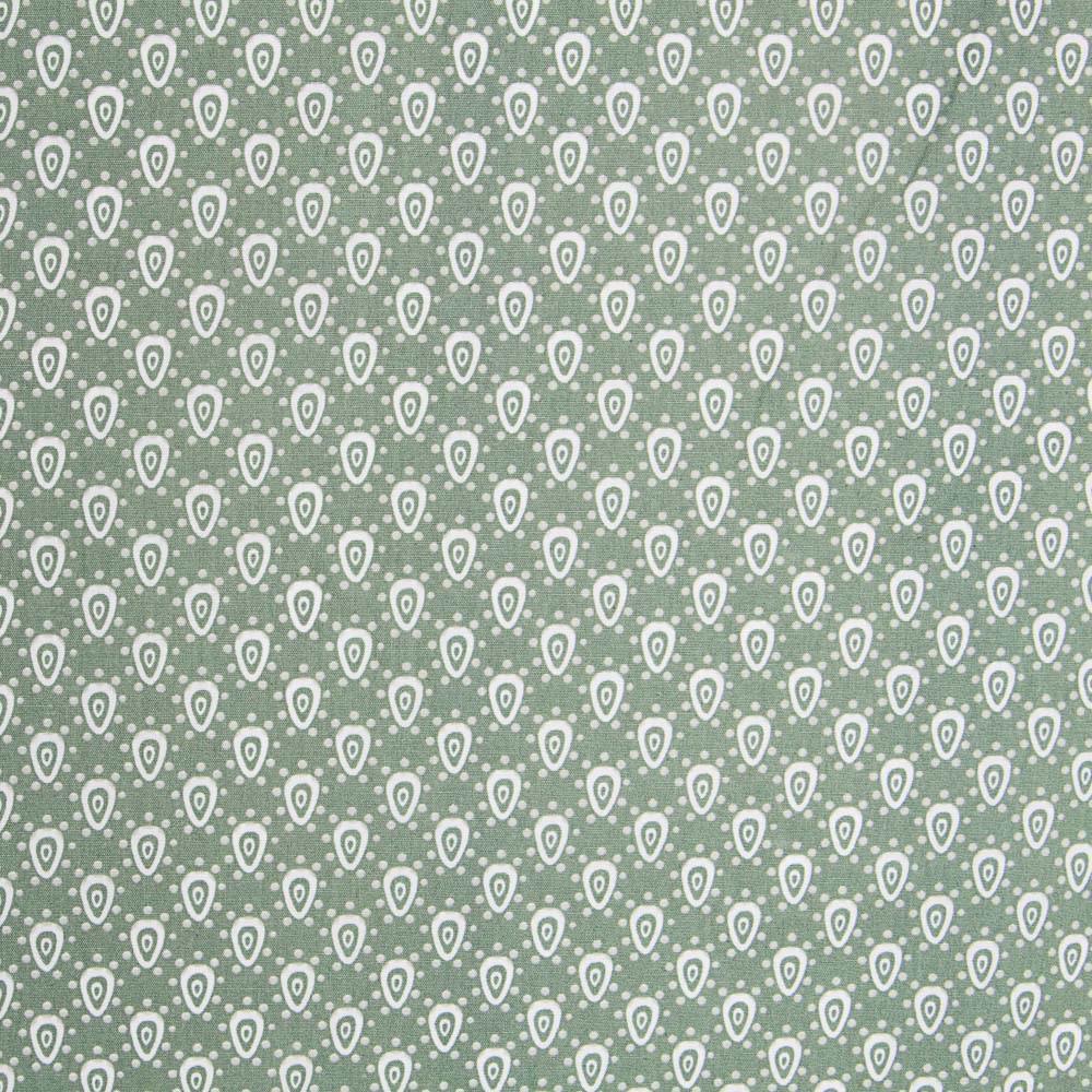 Popeline Algodão Geo Verde Água - Ribes y Casals