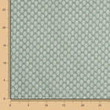 Popeline Algodão Geo Verde Água - Ribes y Casals