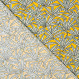 Popelín Algodón Hojas Amarillo - Ribes y Casals