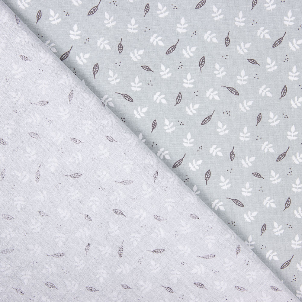 Popeline De Algodão Infantil Foresta Cinza Claro - Ribes y Casals