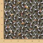 Popeline De Algodão Infantil Floresta Verde Pássaro - Ribes y Casals