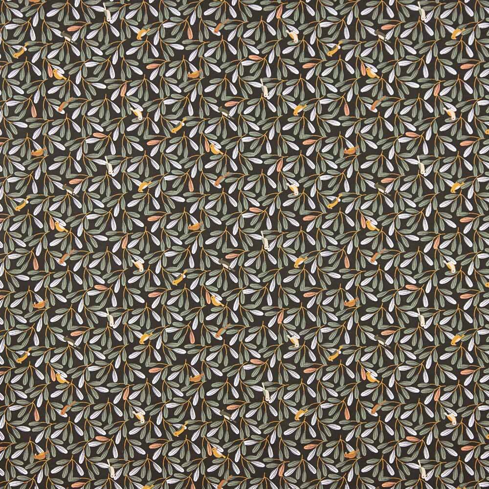 Popeline De Algodão Infantil Floresta Verde Pássaro - Ribes y Casals