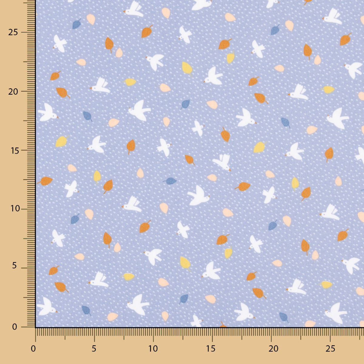 Popeline Algodão Infantil Andorinhas Azul Denim - Ribes y Casals