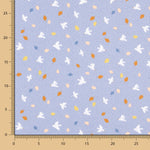 Popeline Algodão Infantil Andorinhas Azul Denim - Ribes y Casals