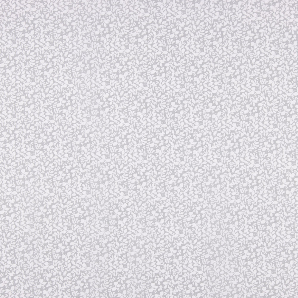 Popeline Algodão Infantil Folhas Cinza Claro - Ribes y Casals