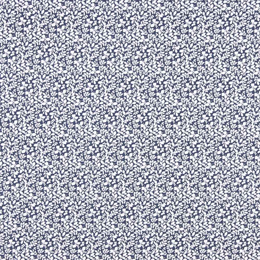 Popeline Algodão Infantil Folhas Marinho - Ribes y Casals