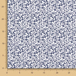 Popeline Algodão Infantil Folhas Marinho - Ribes y Casals