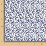 Popeline Algodão Infantil Folhas Marinho - Ribes y Casals