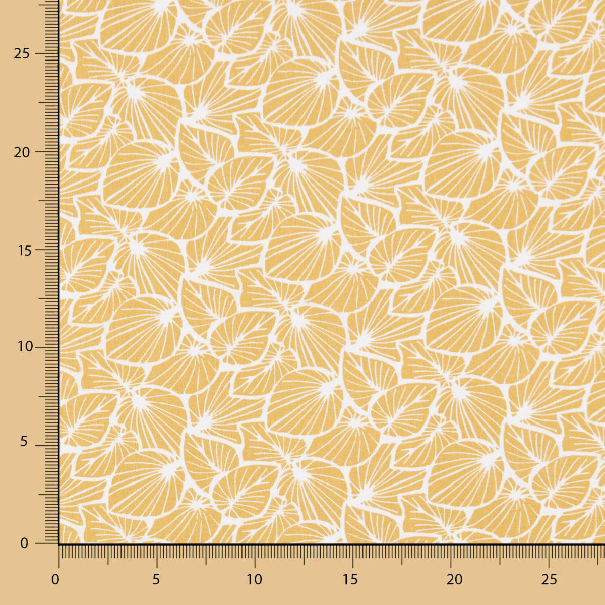 Popeline De Algodão Infantil Folhas Amarelas - Ribes y Casals