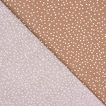 Popeline de algodão – Bolinhas brancas sobre vermelho tijolo - Ribes y Casals