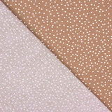 Popeline de algodão – Bolinhas brancas sobre vermelho tijolo - Ribes y Casals