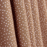 Popeline de algodão – Bolinhas brancas sobre vermelho tijolo - Ribes y Casals