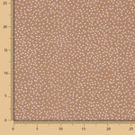 Popeline de algodão – Bolinhas brancas sobre vermelho tijolo - Ribes y Casals