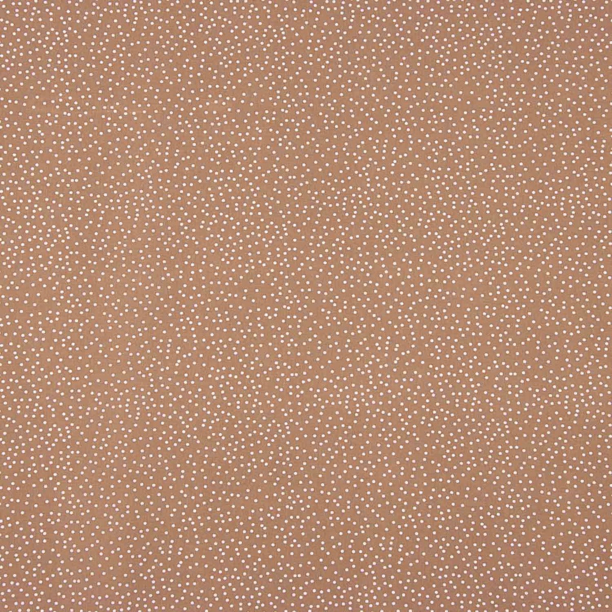 Popeline de algodão – Bolinhas brancas sobre vermelho tijolo - Ribes y Casals