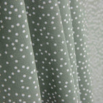 Popeline Algodão Bolinhas Brancas Fundo Verde Salvia - Ribes y Casals