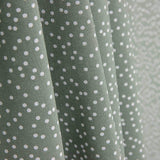 Popeline Algodão Bolinhas Brancas Fundo Verde Salvia - Ribes y Casals
