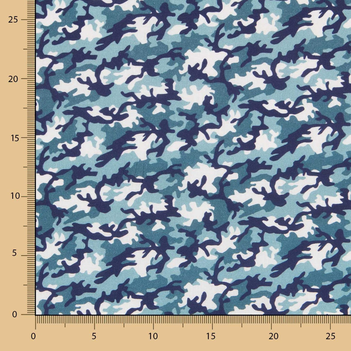 Popelina Algodão Militar Azul - Ribes y Casals