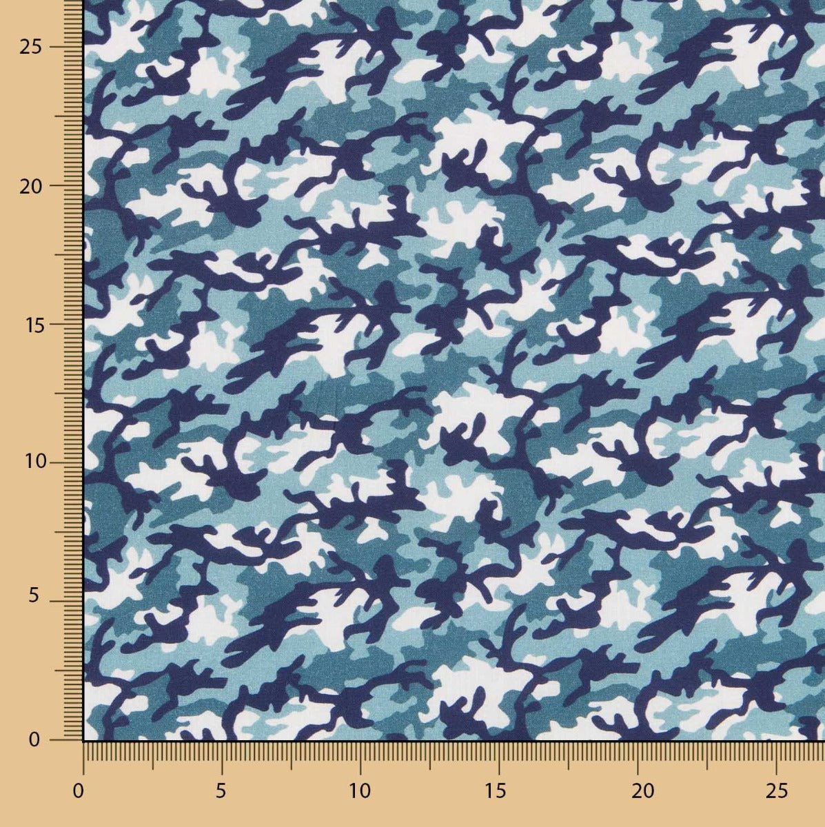 Popelina Algodão Militar Azul - Ribes y Casals