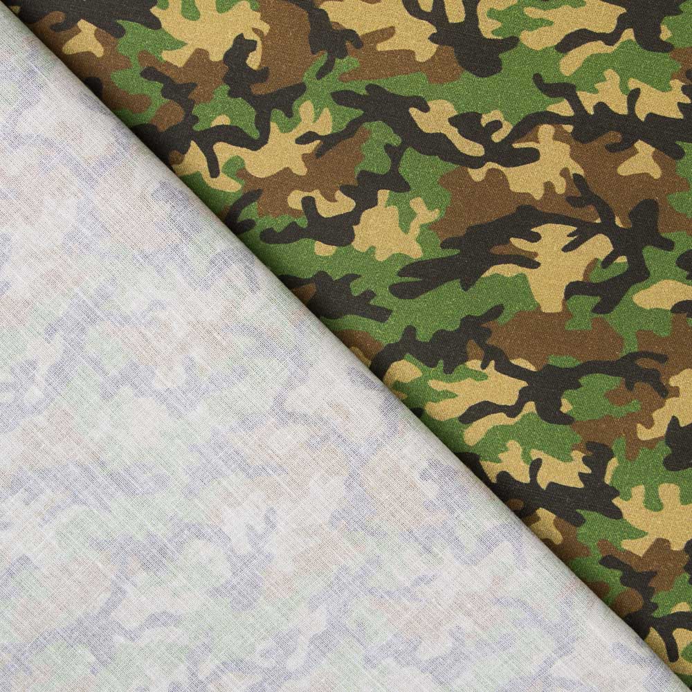 Popelina Algodão Militar Verde - Ribes y Casals