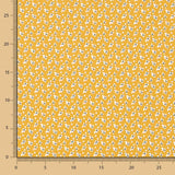 Popeline Algodão Mini Flor Ocre - Ribes y Casals