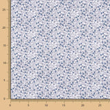 Popeline Algodão Minimals Branco-Azul - Ribes y Casals