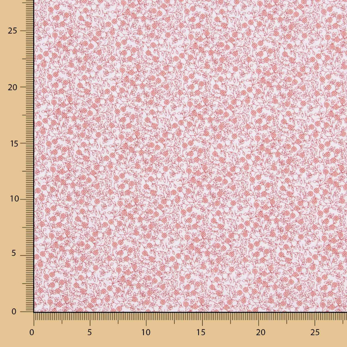 Popeline Algodão Minimals Branco-Rosa - Ribes y Casals