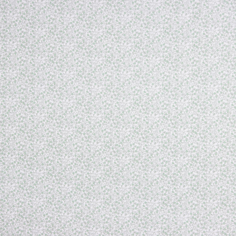 Popeline Algodão Minimals Branco-Verde - Ribes y Casals