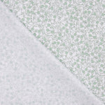 Popeline Algodão Minimals Branco-Verde - Ribes y Casals