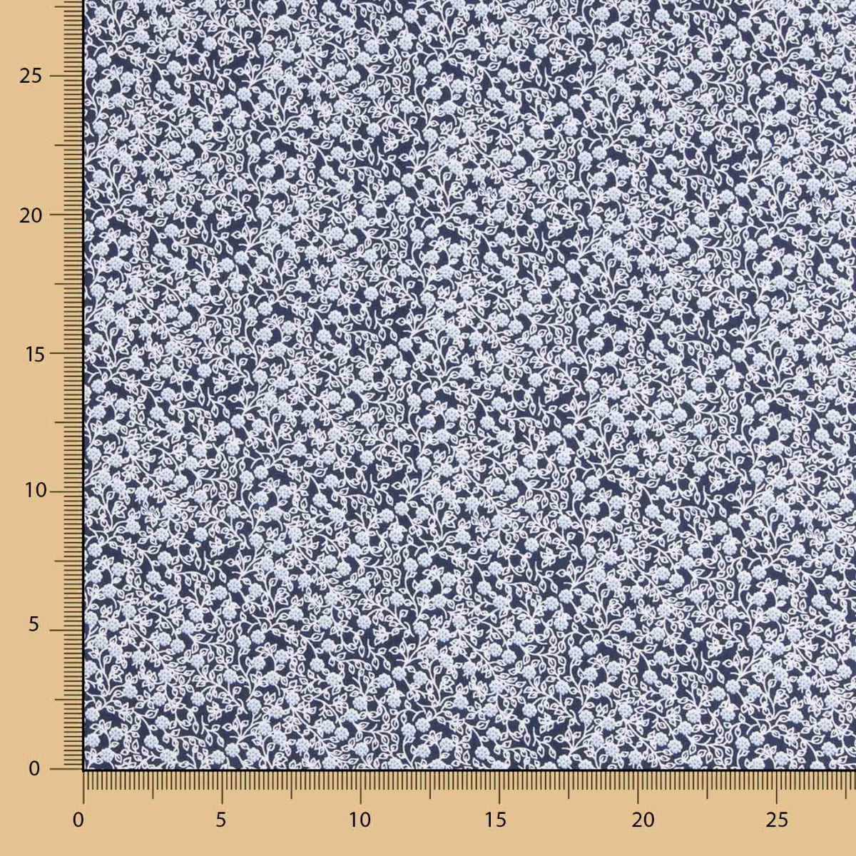 Popeline Algodão Minimals Azul Navy - Ribes y Casals