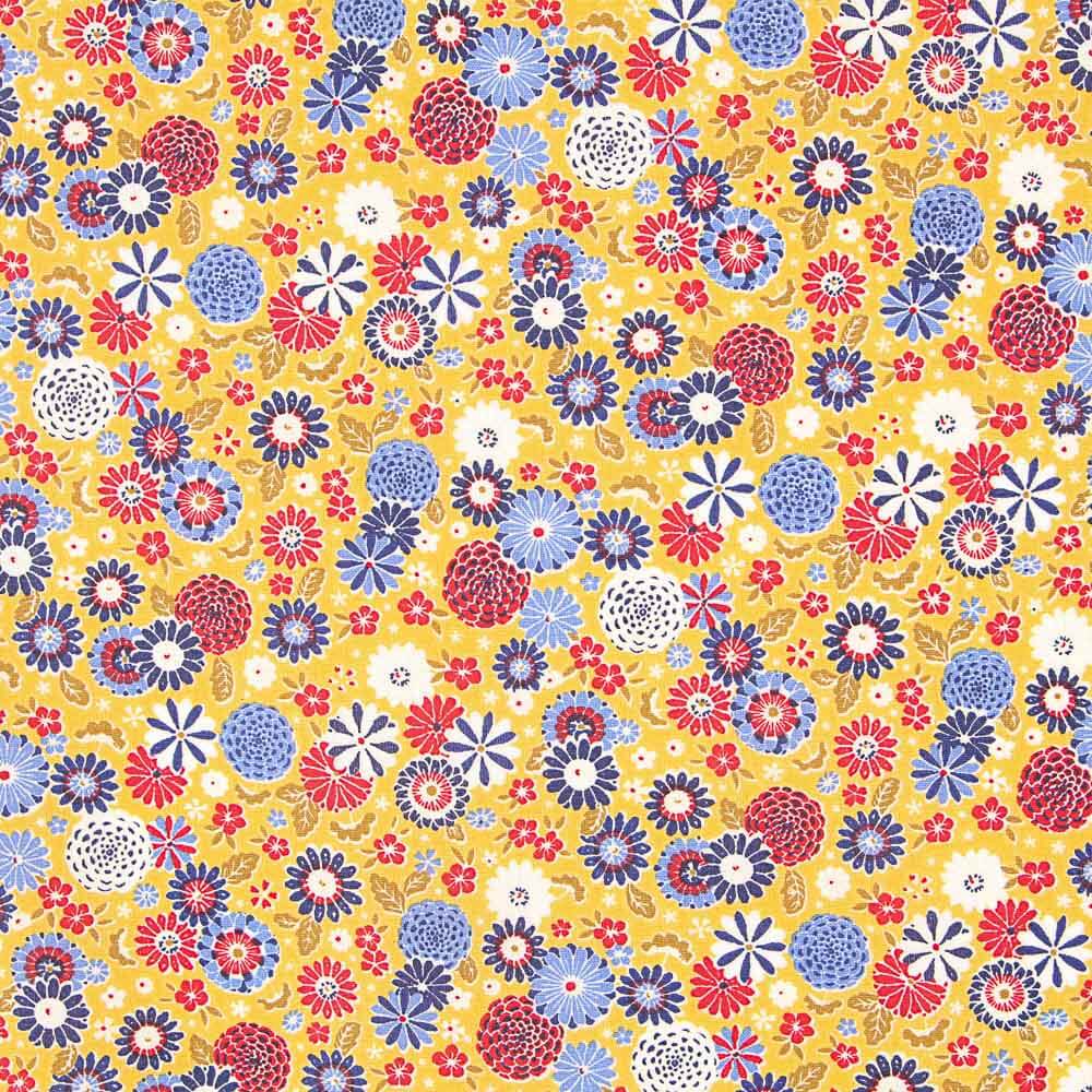 Popeline Algodão Misaki Amarelo Oeko-Tex® - Ribes y Casals