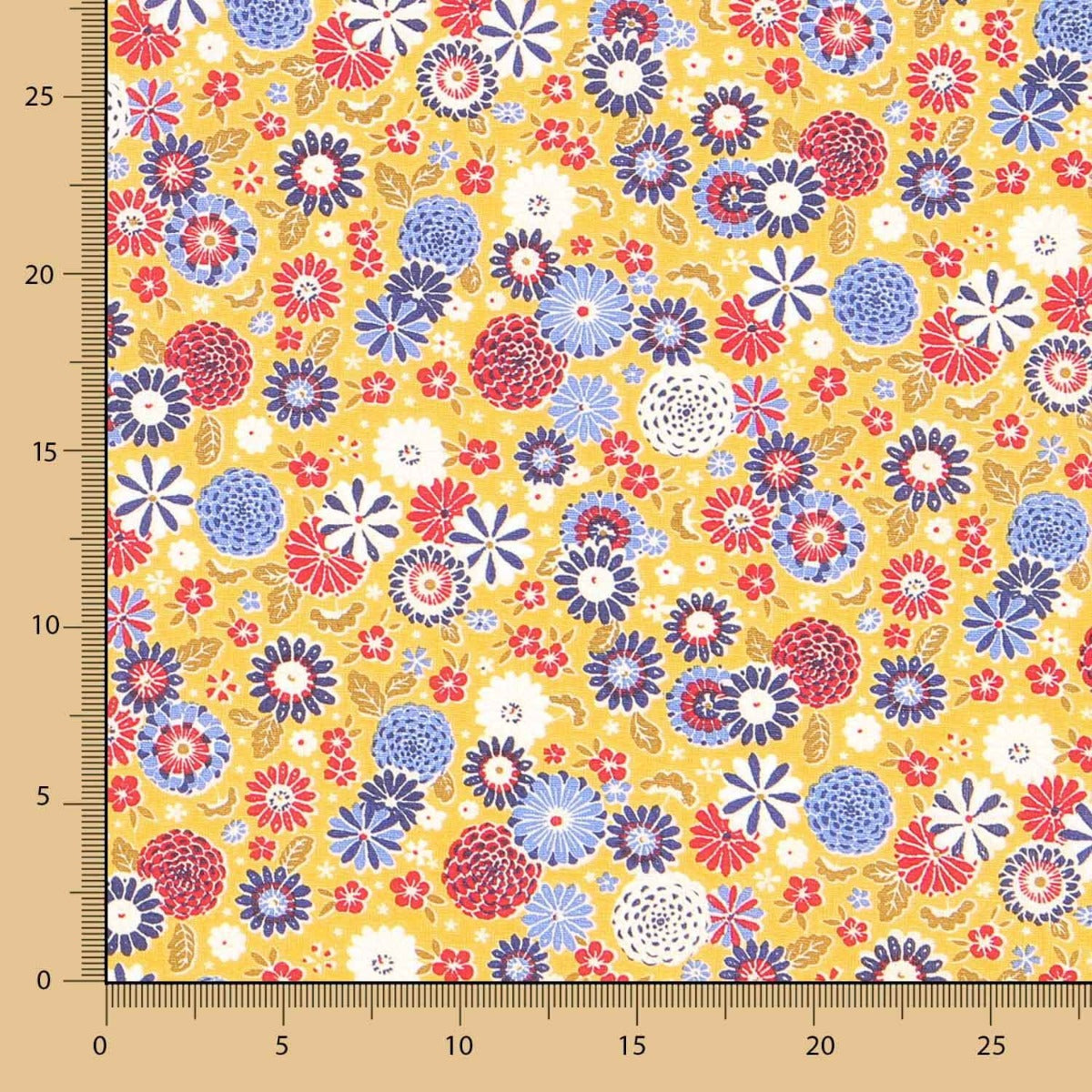 Popeline Algodão Misaki Amarelo Oeko-Tex® - Ribes y Casals