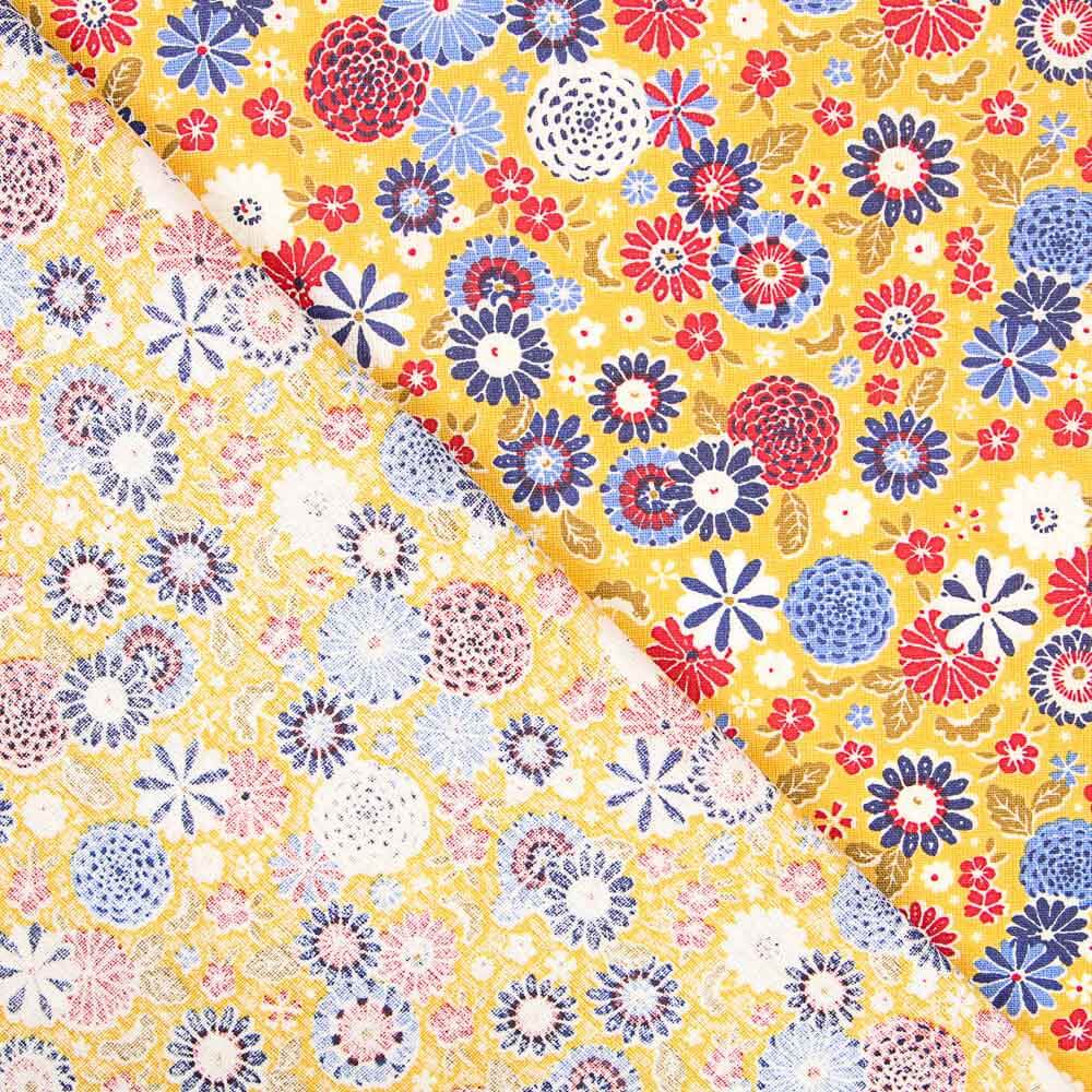 Popeline Algodão Misaki Amarelo Oeko-Tex® - Ribes y Casals