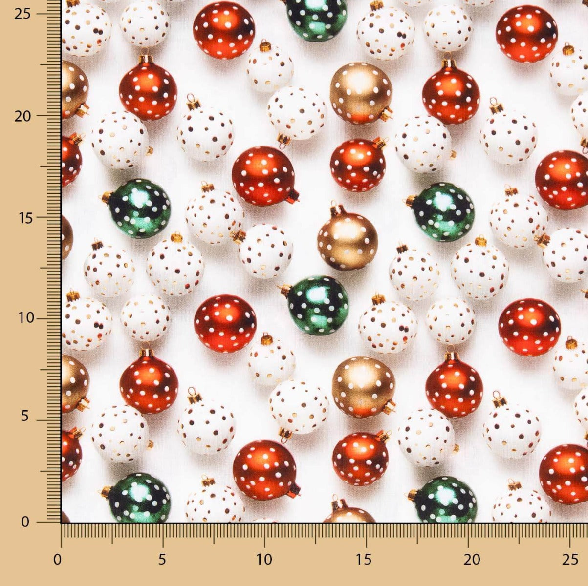 Popelíne Algodão Natal Bolas - Ribes y Casals