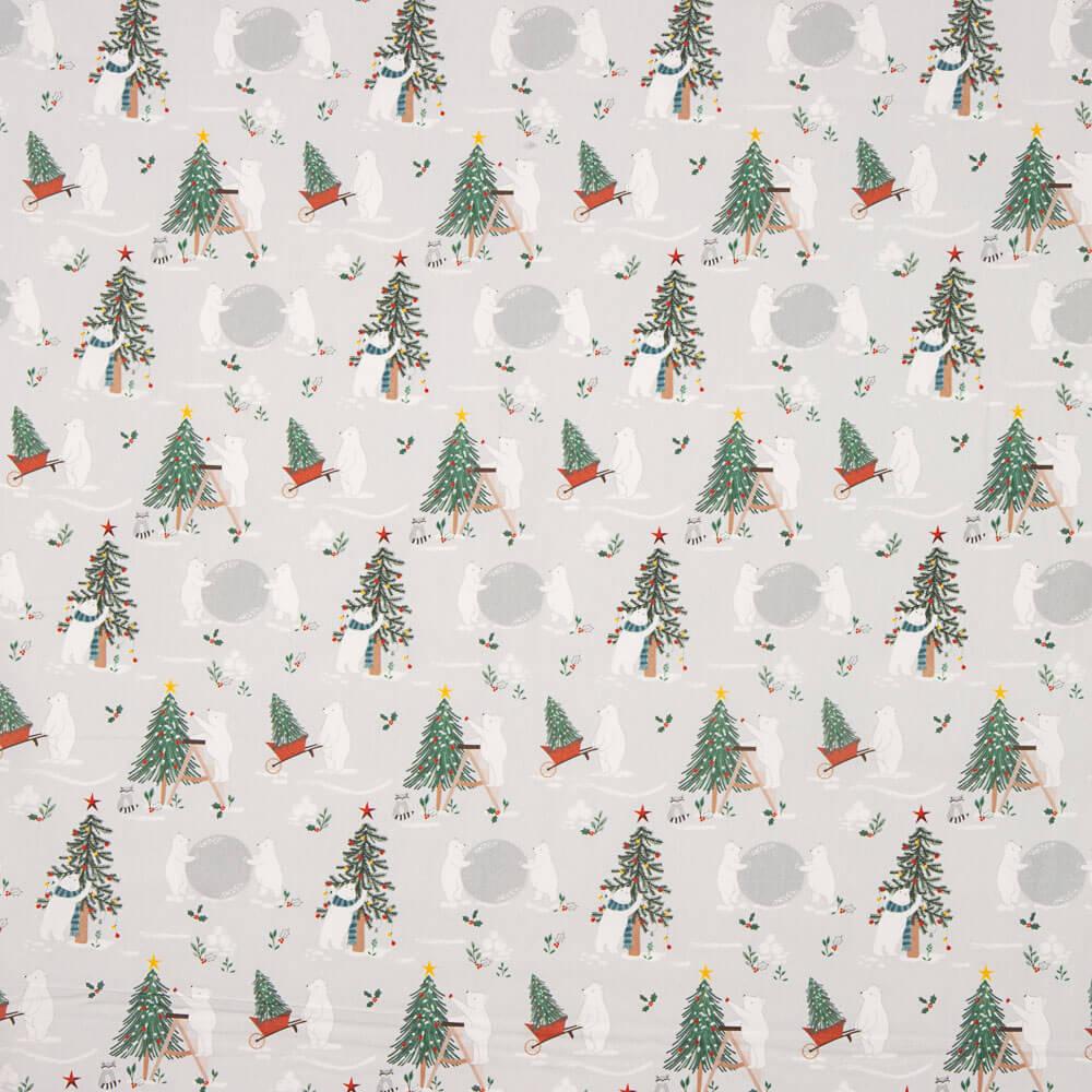 Popeline Algodão Natal Ursos - Ribes y Casals