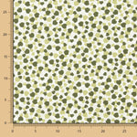 Popeline Algodão Orgânico Corações Verdes - Ribes y Casals