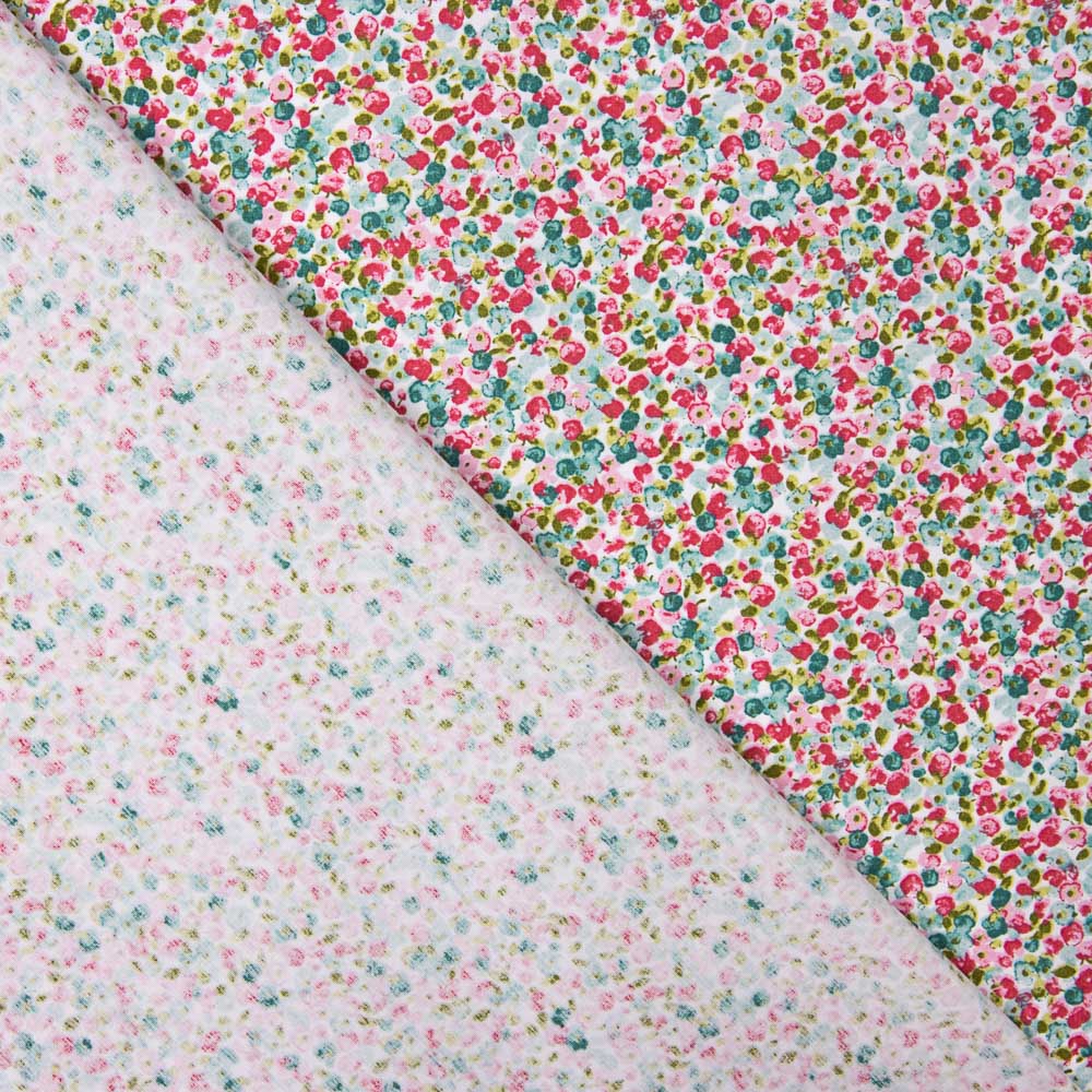 Popeline Algodão Orgânico Florencia Rosada - Ribes y Casals