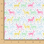 Popeline De Algodão Orgânico Infantil Zebras Multicoloridas - Ribes y Casals