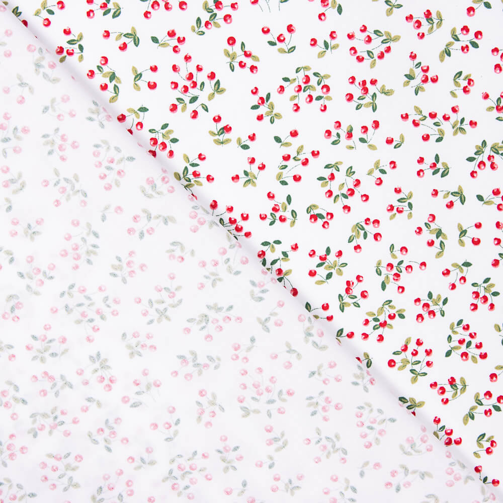 Popeline Algodão Orgânico Infantil Mini Cerejas - Ribes y Casals