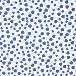 Popeline Algodão Orgânico Infantil Corações Azuis - Ribes y Casals