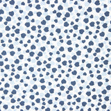 Popeline Algodão Orgânico Infantil Corações Azuis - Ribes y Casals