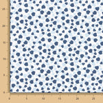 Popeline Algodão Orgânico Infantil Corações Azuis - Ribes y Casals