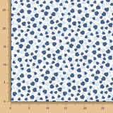 Popeline Algodão Orgânico Infantil Corações Azuis - Ribes y Casals