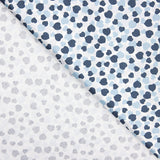 Popeline Algodão Orgânico Infantil Corações Azuis - Ribes y Casals