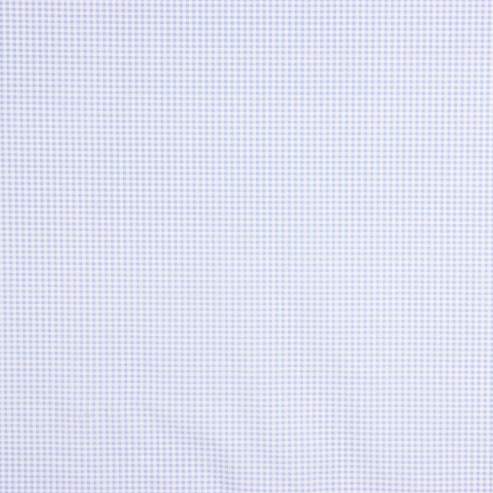 Popeline Algodão Orgânico Infantil Quadrado Pequeno Azul Claro - Ribes y Casals