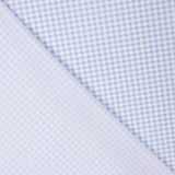 Popeline Algodão Orgânico Infantil Quadrado Pequeno Azul Claro - Ribes y Casals