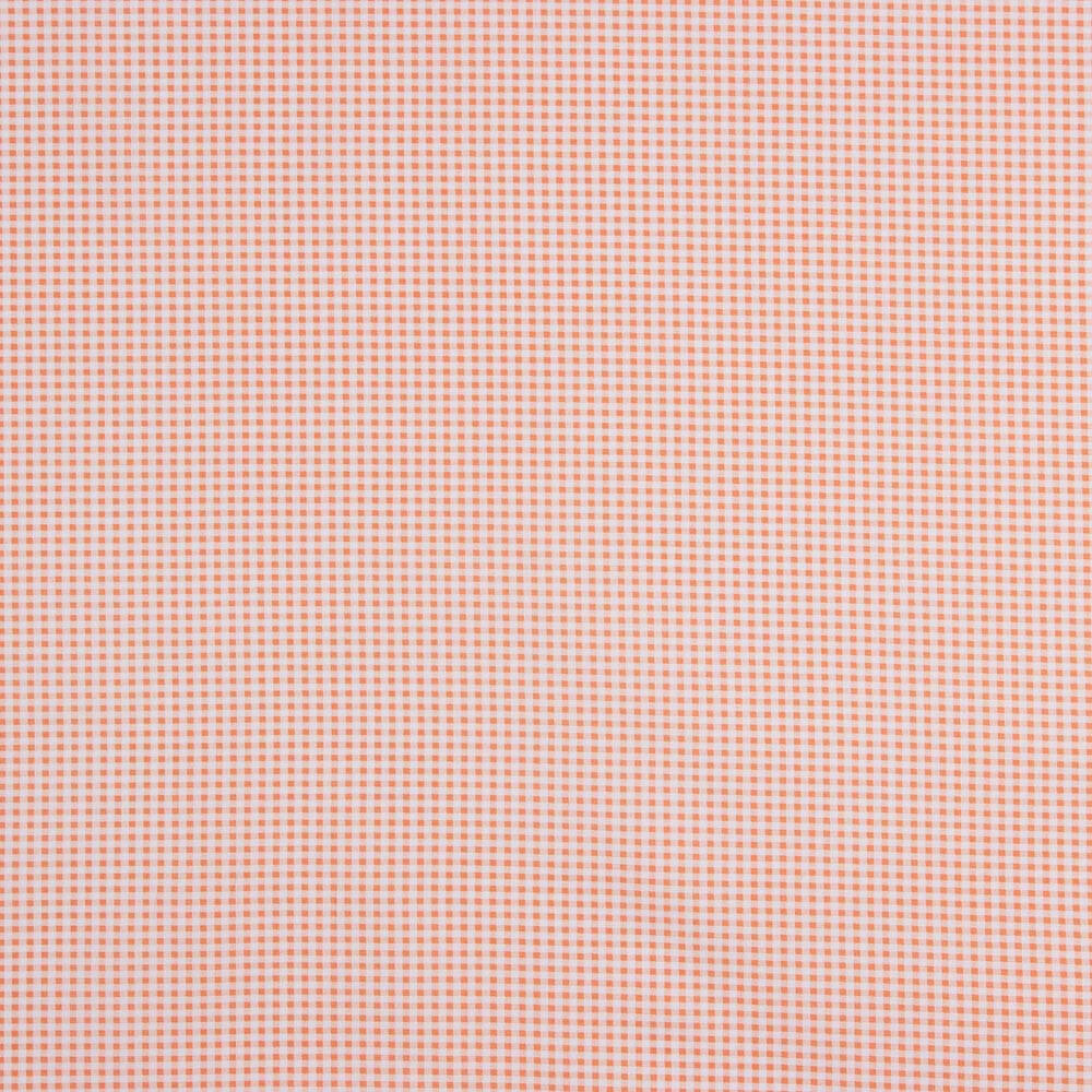 Popeline Algodão Orgânico Infantil Quadrado Pequeno Laranja - Ribes y Casals