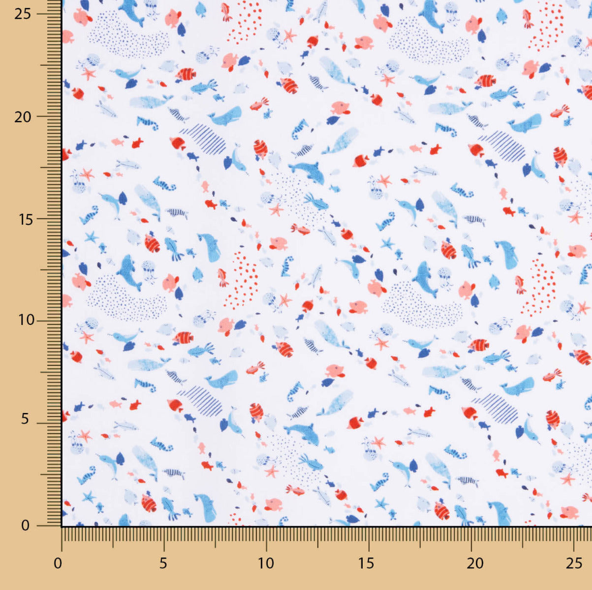 Popeline Algodão Orgânico Infantil Golfinhos - Ribes y Casals
