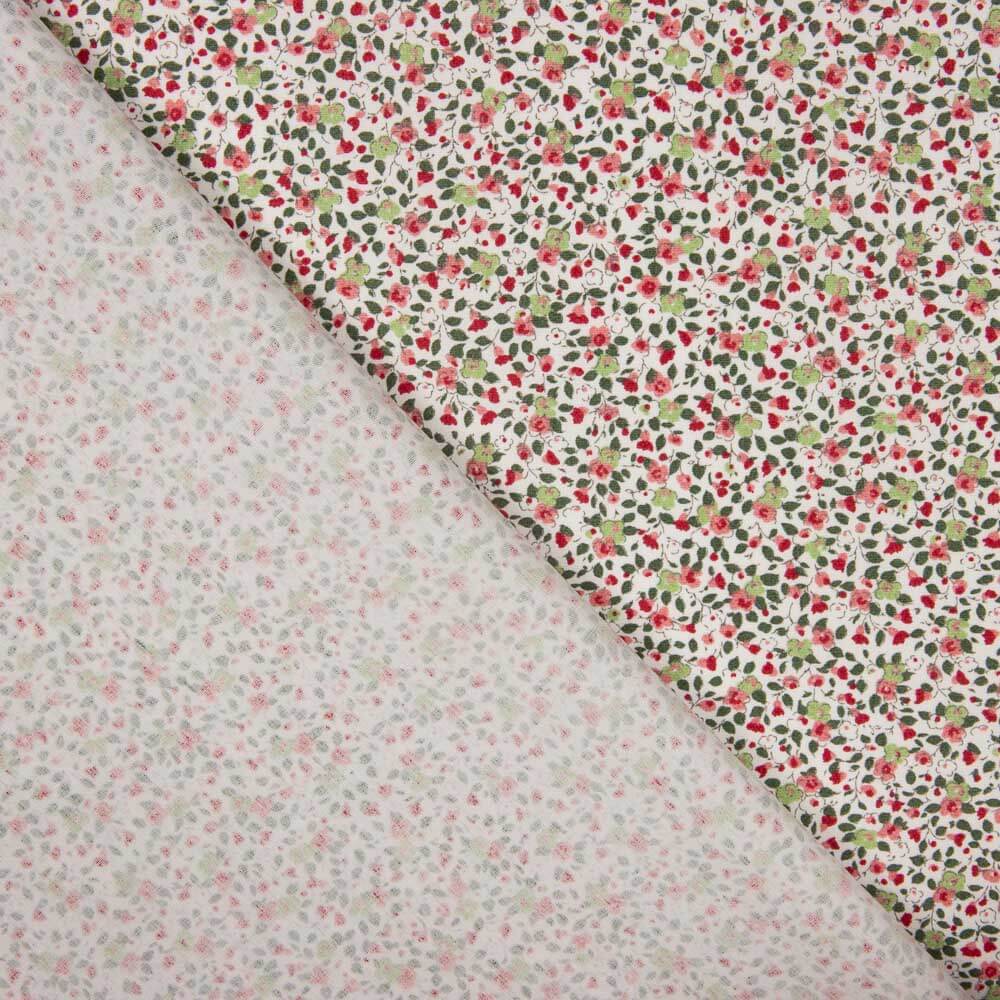 Popeline Algodão Orgânico Infantil Flor Eugenia - Ribes y Casals